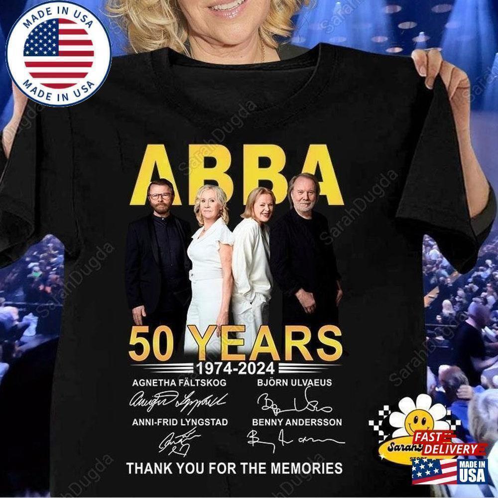 ABBA 50 Years Anniversary Classic Pop Band Unisex T-Shirt